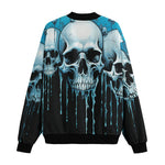 Bomber Jacket Expressionistic Skulls Drips