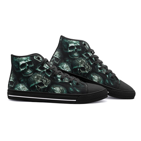 High-Top Canvas Shoes Fantasy Skulls