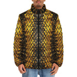 Down-Padded Puffer Jacket Golden Snake Scales