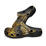 Classic Clogs Golden Snake Scales