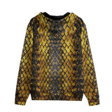 Men's Zip Up Hoodie Golden Snake Scales