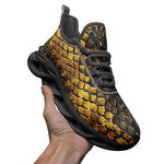 Sports Sneakers Golden Snake Scales