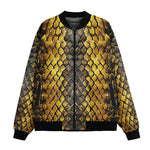 Bomber Jacket Golden Snake Scales