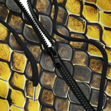 Men's Zip Up Hoodie Golden Snake Scales