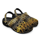 Classic Clogs Golden Snake Scales