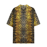 Hawaiian Shirt Golden Snake Scales