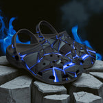 Classic Clogs Shiny Cracked Stones in Blue Flame