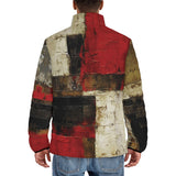 Down-Padded Puffer Jacket Modern Art Abstraction
