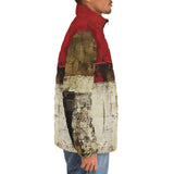Down-Padded Puffer Jacket Modern Art Abstraction