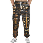 Men's Sweatpants Carved Wood African Patterns