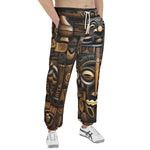 Men's Sweatpants Carved Wood African Patterns