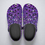 Classic Clogs Purple Grotesque Faces Artwork
