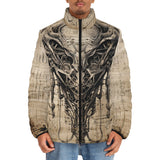 Down-Padded Puffer Jacket Grunge Vintage Biomechanical Art