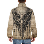Down-Padded Puffer Jacket Grunge Vintage Biomechanical Art
