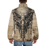 Down-Padded Puffer Jacket Grunge Vintage Biomechanical Art