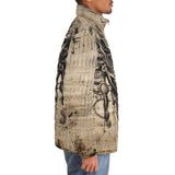 Down-Padded Puffer Jacket Grunge Vintage Biomechanical Art