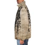 Down-Padded Puffer Jacket Grunge Vintage Biomechanical Art