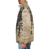 Down-Padded Puffer Jacket Grunge Vintage Biomechanical Art