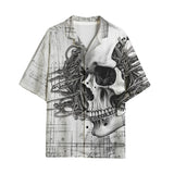 Hawaiian Shirt Robot Skull Pencil Steampunk