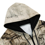 Men's Zip Up Hoodie Pencil Steampunk Art