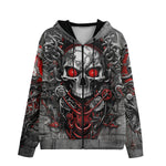 Men's Zip Up Hoodie Fantasy Skull Mechanical Gears