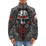 Down-Padded Puffer Jacket Fantasy Skull Mechanical Gears