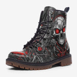 Leather Boots Fantasy Skull Mechanical Gears