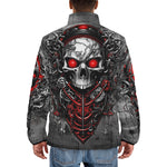 Down-Padded Puffer Jacket Fantasy Skull Mechanical Gears