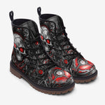 Leather Boots Fantasy Skull Mechanical Gears