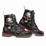 Leather Boots Fantasy Skull Mechanical Gears