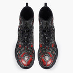 Casual Leather Chunky Boots Fantasy Skull Mechanical Gears