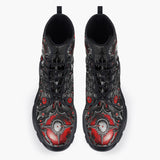 Casual Leather Chunky Boots Fantasy Skull Mechanical Gears