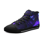 High-Top Canvas Shoes Abstract Blue Polygons Geometric