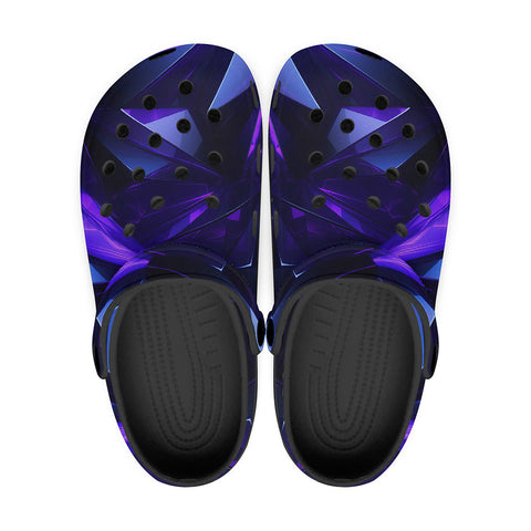 Classic Clogs Abstract Blue Polygons Geometric