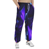 Men's Sweatpants Abstract Blue Polygons Geometric