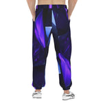 Men's Sweatpants Abstract Blue Polygons Geometric