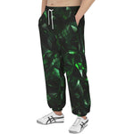 Men's Sweatpants Green Crystal Geometric Abstraction