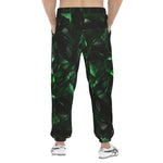 Men's Sweatpants Green Crystal Geometric Abstraction