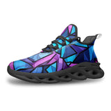 Sports Sneakers Blue Violet Polygonal Glass