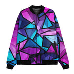 Bomber Jacket Blue Violet Polygonal Glass