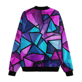 Bomber Jacket Blue Violet Polygonal Glass