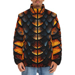 Down-Padded Puffer Jacket Golden Dragon Skin