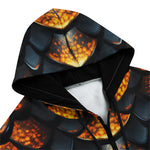 Men's Zip Up Hoodie Golden Dragon Skin