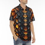 Men's Polo Shirt Golden Dragon Skin