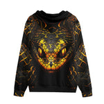 Men's Zip Up Hoodie Snake Head with Golden Skin