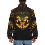 Down-Padded Puffer Jacket Snake Head with Golden Skin