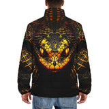 Down-Padded Puffer Jacket Snake Head with Golden Skin