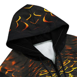 Men's Zip Up Hoodie Snake Head with Golden Skin