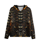 Men's Zip Up Hoodie Dragon Skin Pattern