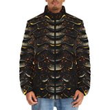 Down-Padded Puffer Jacket Dragon Skin Pattern